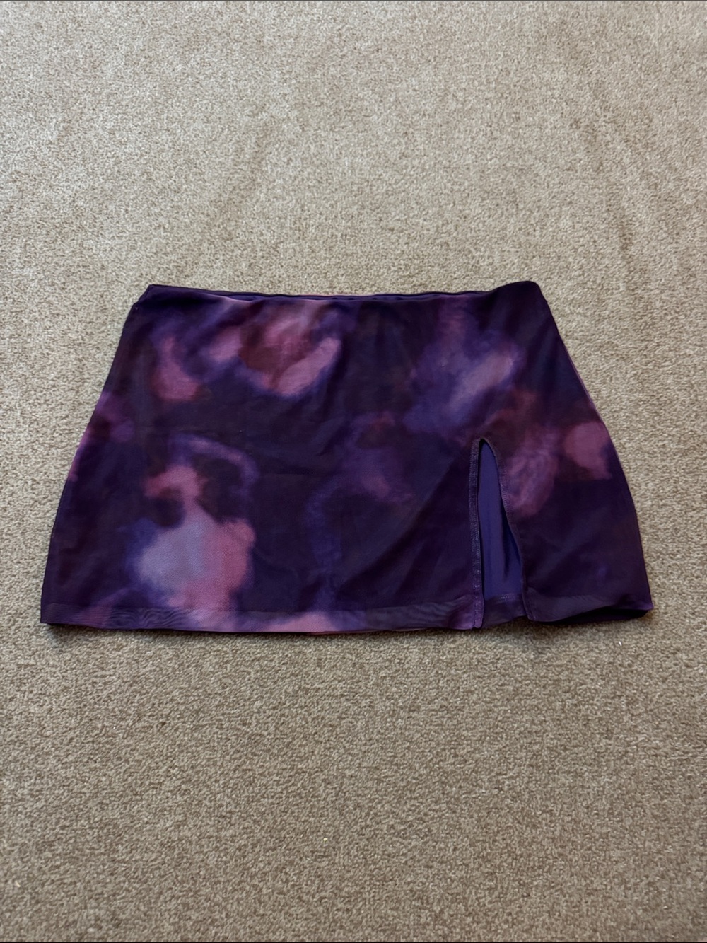 Princess Polly Purple Mini Skirt with Side Slit size 4